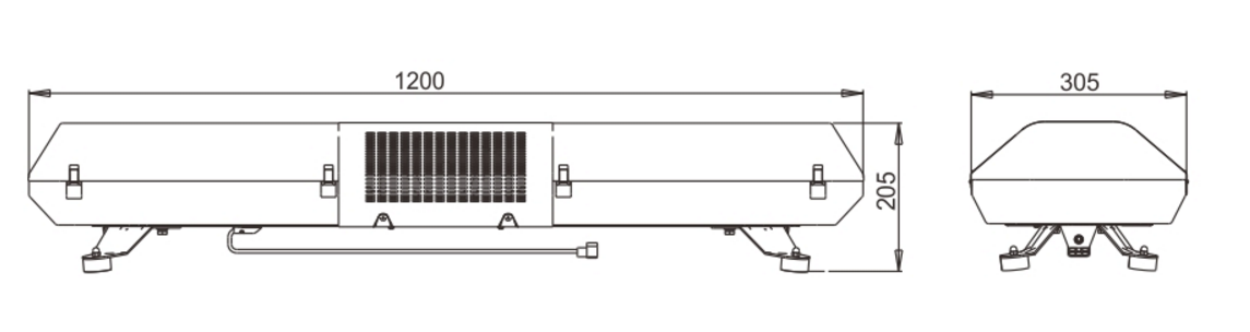 1.3菱形警灯尺寸图